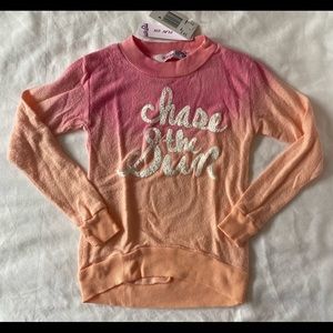 NWT PLAY SIX “Chase The Sun” Girls Sweatshirt - Size 5